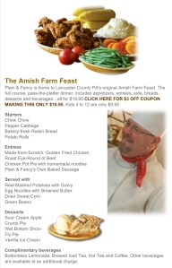 Plain and Fancy Amish Feast